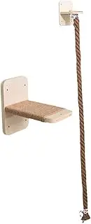Cat Wall Shelf Indoor Cats Scratch Post Home Decoration Apartment Kitty Cat Tree with Scratching Rope for Exercising Resting