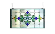 Yogoart Tiffany Style Stained Glass Window Hanging Panels Horizontal Transom ...
