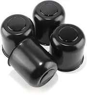 DewFlew 4Pcs 4.25" Push Through Wheel Center Caps Stainless Trailer Hub Cap for Truck SUV RV Wheel Rim (Fit 4.25" Bore 4.29" H Matt Black)