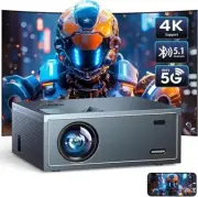 OWNKNEW Movie Projector with Speaker for Home Theater 1080P Xbox PS5 Laptop