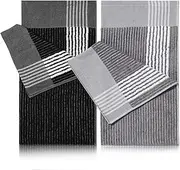 Buryeah 2 Pieces Golf Towel 22 x 44 Inch Cotton Golf Caddy Towel Camping Large for Caddies Golfers Tour Players Club with Stripe, 2 Colors(Black,Gray)