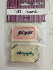 Colorbok Jelly Accents 2 PC ~ Get Well ~ Get Well With Sympathy Scrapbooking