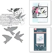 Spellbinders Collaged Birds BetterPress Plates & Die Set from The Collaged Birds Collection by Dina Wakley