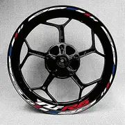 Motorcycle Logo 17 Inch Inner and Outer Wheel Hub Decal Decorative Rim Waterproof High Reflective Sticker for YZF R6 (Color : No. 1515)
