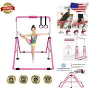 Kids' Gymnastic Horizontal Bars - Adjustable & Folding, Safe for Beginners