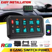 RGB 8-Gang Multifunction Switch Panel Relay Circuit With bluetooth Controller