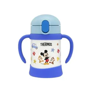 【THERMOS膳魔師】不鏽鋼迪士尼兒童學習杯250ml迪士尼米奇-淺藍色(FHV-250DS-LB)