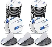 80PCS Round Double Sided Foam Tape Strong Pad, Diameter 40mm Super-Sticky Adhesive Mounting Suitable for Walls and Door, Wood, Metals, Glasses, Papers,Plastics,Fabrics - Black