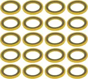 20PCS Gearcase Drain Plug Seal Washer Gaskets OE 26-830749 Compatible with Mercury Marine Compatible with Mercruiser OD 14mm ID 9mm Thickness 1.4mm Oil Drain Plug Gasket Washer
