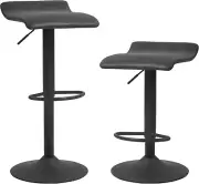 Bar Stools Set of 2 Counter Height, Swivel Barstools with Footrest and Backless,