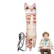 Animal Heating Pad For Cramps,Plush Heatable Warm Stuffed Animals - Cute Kitten Soft Cozy Cushion Plush Thermal Stuffed Doll For Mom