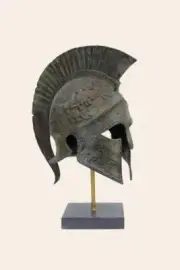 Greek Spartan Helmet Ancient Greek Solid Bronze Chariot Horse Helmet