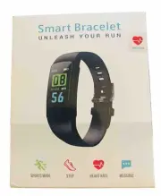 NEW WOMEN'S BLACK SMART BRACELET SPORTS MODE HEART RATE MESSAGE STEP TRACKER