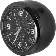 Car Luminous Clock Automotive Car Clock Stick on Clock Mini Round Clock Car Dashboard Clock Stick on Car Clock Auto Mini Clock Small Clock Auto Dashboard Clock Black Zinc Alloy ULTECHNOVO