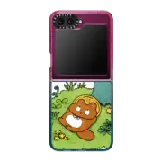 Galaxy Z Flip5 Impact Magnetic Case Lying down tanuki