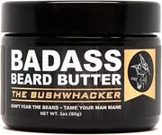 Badass Beard Care Beard Butter For Men - THE BUSHWHACKER, 3 oz - Made of Natural Ingrediens for Healthy, Soften and Itchness Free Beard and Mustache