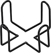 Junfamilee Black Iron Coaster Holder Metal Storage Rack for Both Round and Square Coasters, Bar Coasters (4.40 X 4.40 X 2.48 inch)