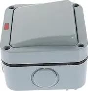 Gatuida Weatherproof Light Switch Waterproof Push Button Outdoor Garden Pool Patio Ip66 Wall-Mounted Electrical