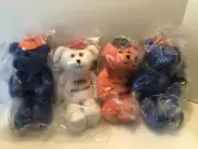 Sealed 4 Nolan Ryan Express to Cooperstown Plush Bears Set MLB Baseball