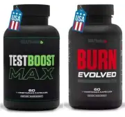 Sculptnation TEST BOOST Max & Burn Evolved Testosterone Strength Weight Loss x 2