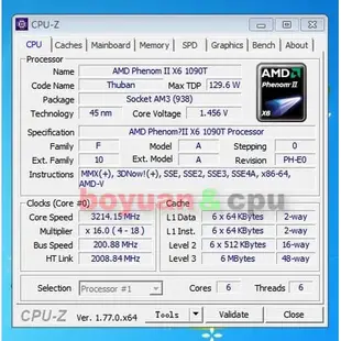 【現貨】AMD Phenom II X6 1090T 1090 3.2 GHz 二手六核 CPU 處理器 HDT90ZF