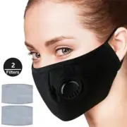 10x Face Masks (10pk) + 100 PM2.5 Filters, Adjustable, Washable & Reusable Mask
