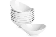 Ceramic Dip Bowls, 8 Pack White Dipping Bowls, Mini Serving Bowls for Side Dishes, Sushi Soy Sauce Dish, Gravy Boat Porcelain Dipping Sauce Cups for BBQ and Party Dinner