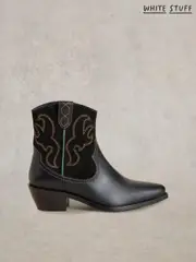 White Stuff Black Beau Western Boots (AD4747) | $228