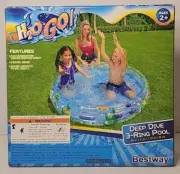 Bestway H2OGO! Deep Dive 3-Ring Kiddie Pool 63" Round x 12" Deep New In Box