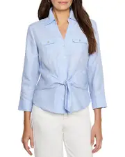 Nic+Zoe Anniversary Tie Front Shirt