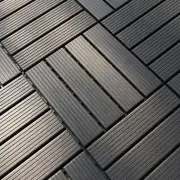 Waterproof Interlocking Plastic Deck Tiles 12x12 Grey Outdoor Flooring 44 Pack