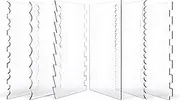 AIMALL 6-Piece Acrylic Cake Scraper Set 9.4x3.9in Decorating Contour Comb and Edge Smoother Tools for Baking