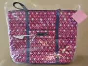 NWT Vera Bradley Small Trimmed Tote In Katalina Pink Diamonds