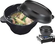 Dutch Oven Serving Pot | Round Oven Pot, Powerful Dutch Cast Pot, Heavy Duty Dutch Oven Cookware, Dutch Oven with Two Handles for Bread Baking