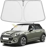 Motomate Windshield Sun Shade Custom for Mini Cooper 2015 2016 2017 2018 2019 2020 2021 2022 2023 2024 [4 Layers Nano Coating] Cooper S, Hardtop 4 Door with Storage Pouch Durable Foldable Sun Visor