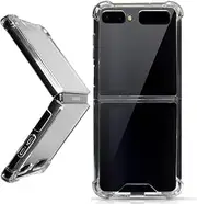 [Miimall] Case Compatible with Samsung Galaxy Z Flip/Z Flip 5G (Not for Z Flip 3), Shock-Absorbing Transparent Flexible TPU Mobile Phone Case Shockproof Scratch-Resistant Protective Case for Samsung Galaxy Z Flip