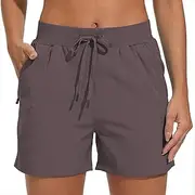 [VAYAGER] Women's Hiking Cargo Shorts Quick Dry Lightweight Athletic Running Summer Shorts with Zipper Pockets for Outdoor