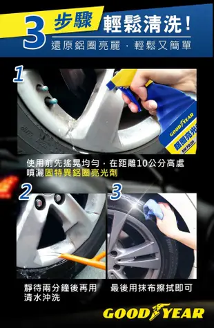 【現貨】固特異鋁圈亮光劑500ml 汽車鋁圈保養 鋁圈 汽車百貨 車子用品 車用 清潔用品 柚柚的店 (10折)