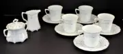 Tirschenreuth Baronesse Fleur Coffee Set 5 Cups/Saucers Creamer Sugar Bowl NWT