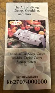 QVC The Art of Slicing manual vegetable slicer, dicer, shredder NIB