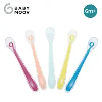 在飛比找momo購物網優惠-【babymoov】第一階段副食品矽膠湯匙(5入)