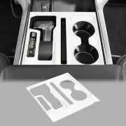 White Central Control Gear Shift Cup Holder Panel Trim Decor For Ford F150 2021+ (for: Ford)