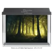 Mystical Forest Trees Polyester Fish Tank Glass Backdrop Aquarium Background