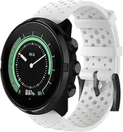 [Gheper] Soft Silicone Dichromatic Watchband Compatible with Suunto 9 Baro/Suunto 7/Suunto 9/Suunto D5/Suunto Spartan Sport Wrist HR Smart Watch Replacement Strap