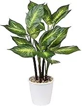 Briful 24.8" Artificial Plants Dieffenbachia Camille Plant Tropical Faux Plant Arrangement in Pot for Home Garden Office Decoration