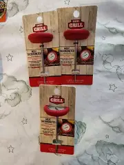 3 Expert Grill Meat and Poultry Large Dial Red Silicone Thermometer NEW
