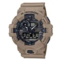 在飛比找ETMall東森購物網優惠-【CASIO 卡西歐】G-SHOCK 雙顯男錶 迷彩 樹脂錶