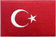 [EmbTao] Turkey Flag Patch Embroidered Applique Iron On Sew On Turkish National Emblem