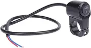 2-Wire 12V Black Motorcycle Handlebar Headlight Switch Scooter ATV ON/Off Aluminum Alloy Light Waterproof Switchs