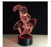3D Acrylic Spiderman LED Lamp Cartoon hero illusion USB Table Light